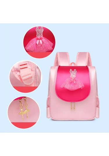 Suntek Bale Çantası Sırt Dans Kız Için Jimnastik Dansı Doğum Günü Kırmızı İle Pembe