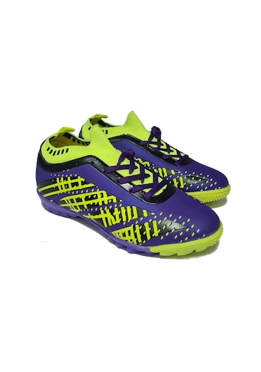 Twingo Super Mercury Bilekli Çoraplı Halısaha Futbol Ayakkabısı T-510-hs Mor Sarı Mor - Sarı