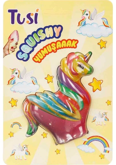 Squishy Unicorn Figürü: Kawaii Slow Rising Tek Boynuzlu At Stres Atan Yumuşacık Oyuncak Unicorn