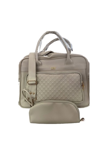 M&y Collection Zelina Deri Bebek Bakım Çantası Krem-12591 Krem