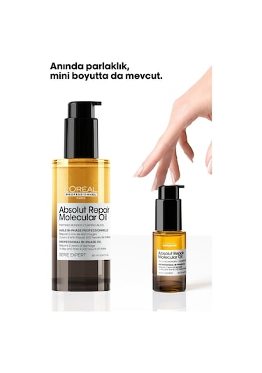Absolut Repair Molecular Çift Fazlı Profesyonel Saç Bakım Yağı 90 Ml