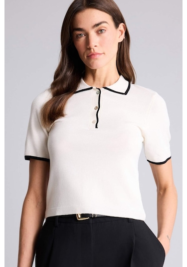 Defacto Fıtted Polo Yaka Kazak C1498ax26sper179 Ekru-er179