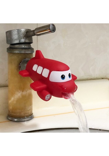 Geeroyoo Küçük Uçak Desenli Çocuk Ellik Uzatıcı - Suyu Önleyen, Kolay Kurulan, Hijyenik Yıkama Yardımcısı