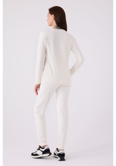 Pierre Cardin Kadın Beyaz Uzun Kol Pijama Takım Pc8925-s-v1