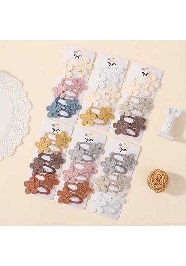 Willowhaven Renk 2 6lı Çiçek Desenli Saç Tokası - Günlük Kullanım İçin Bohem Desen Renk 2