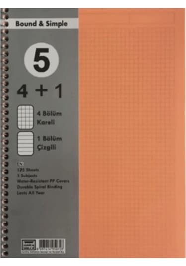 125 Yaprak Pp Kapak Ayraçlı Defter