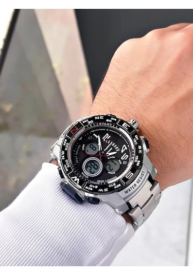 Digital & Analog Erkek Kol Saati Led Işık, Takvim, Kronometrep3388s1467