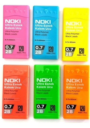 Noki Kalem Ucu Min 0,7 Mm 2b 120'li Tüp Karışık 12 Adet