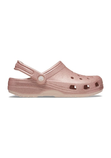 Crocs Classic Glitter Clog Bayan Terlik - Kuvars Koyu Bej
