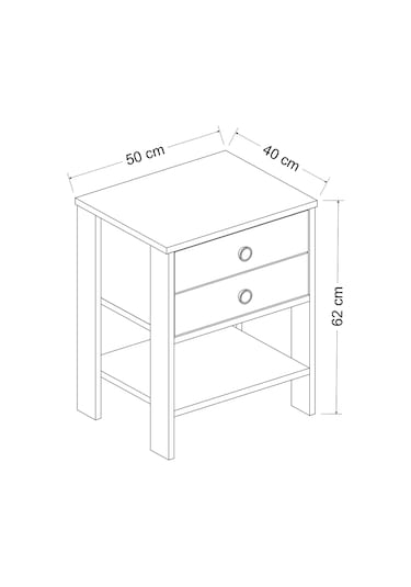 Dekorosso Zen Modern 2 Çekmeceli Komodin