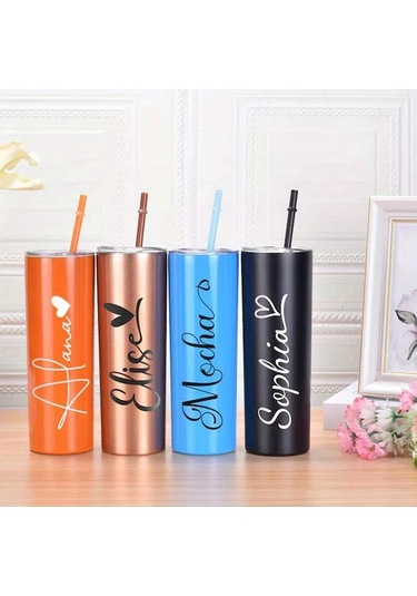 Willowhaven Kişiye Özel 304 Paslanmaz Çelik F1 Pembe Kapaklı Ve Pipetli Tumbler Hediye Pembe