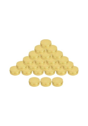 Pazly Yuvarlak Vidalı Teneke Suntek Kutular Için Dudak Boş 24x 15ml Hq Altın