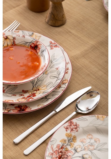 İstanbul Porselen Ayasofya 24 Parça 6 Kişilik Yemek Takımı Çok Renkli