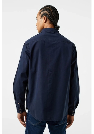 Guess Jeans Lacivert Erkek Gömlek Regular Fit Gömlek Lacivert