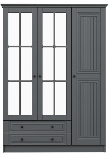 Kale 3 Kapaklı 2ç Taçlı Dolap Mebran İlkbahar Antrasit 190cm Antrasit