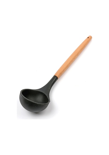 Ew'S Bambu Saplı   Silikon Kepçe