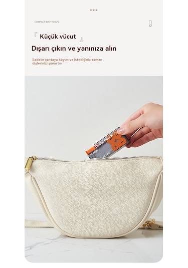 Taşınabilir Diş İpi Kutusu Otomatik Olarak Açılır - Siyah