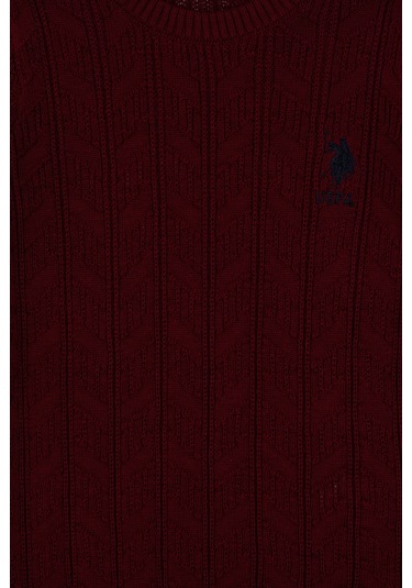 U.s. Polo Assn. Erkek Çocuk Bordo Kazak /triko 50315638-vr014 Bordo