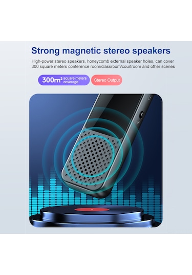 Yaozixa G6 Bluetooth Konuşma Kaydedici - 3 Mikrofon Çevreleyici Kayıt, Tek Tuşlu Hızlı Kayıt, 4 Senaryo Seçeneği, 8gb Hafıza