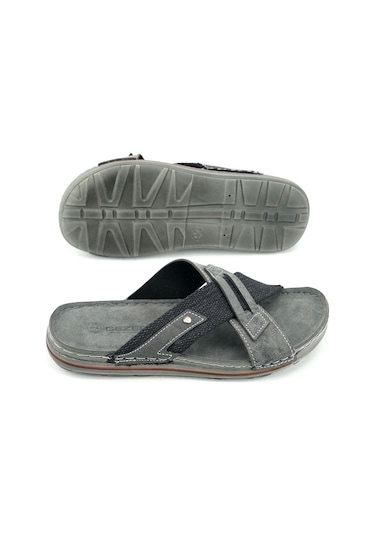 Gezer Yazlık Suni Deri Günlük Erkek Terlik Gt1yme.12984.04.010.ı61 Siyah