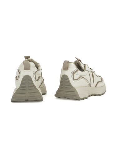 Ziya, Kadın Hakiki Deri Sneaker 1431000z4660 Krem 1231000 4660 004 Krem