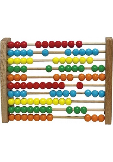 Bee Smart Doğal Ahşap Montessori Renkli Sayı Eğitici Boncuk Abak BEESMART.021