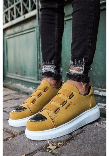 Ch251 Sbt Mirror Suede Erkek Ayakkabı Camel Altın