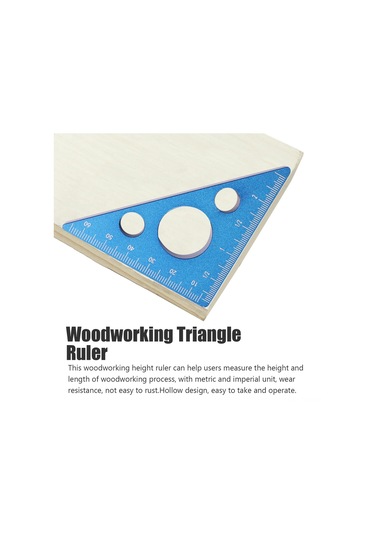 Tenfowee Ahşap İşleme İçin Pratik Alüminyum Ölçüm Cetveli, Metrik Ve İnç Ölçekli, Kırmızı Küçük Boy