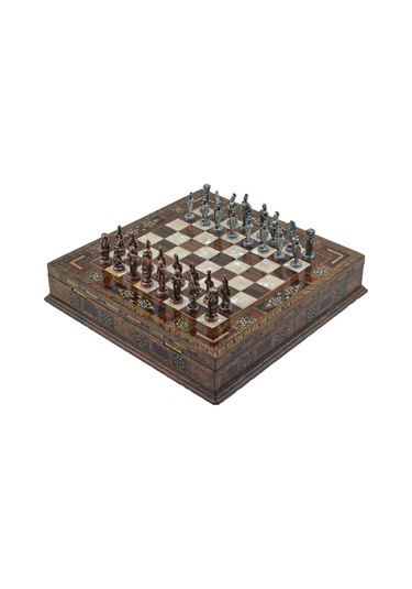 Gifthome Metal Satranç Takımı-seti küçük osmanlı ve bizans antik san