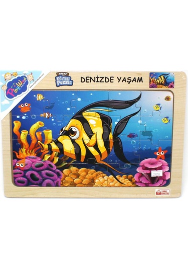 Playwood Ahşap Eğitici Puzzle Denizde Yaşam 20 Parça Ony187/188
