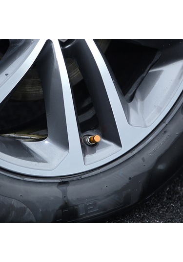 Moveevo Alüminyum Roket Desenli Lastik Valf Kapağı 4 Adet - Su Geçirmez, Evrensel Uyum, Sıcak Soğuk Dayanıklı - Altın Renk