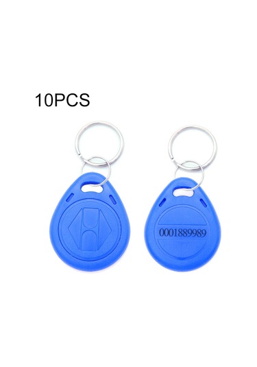 Sones 10 Adet 125khz Tk/em4100 Proximity Kimlik Kartı Çipli Anahtarlık Anahtarlık Mavi