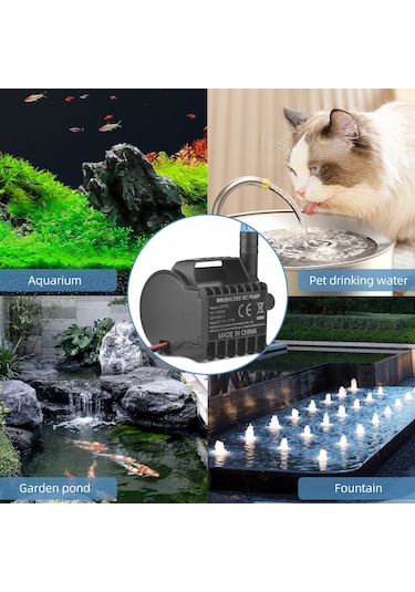 Youmex 12v Elektrikli Minyatür Pompa 500l/h 1.5m Yükseklik, Akvaryum, Havuz, Su Sirkülasyonu İçin, Gürültüsüz, Enerji Tasarruflu, Taşınabilir