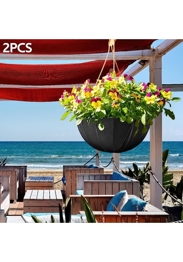 Suntek 2x Saksı Sepeti Astarı Tekrar Kullanılabilir Asılı