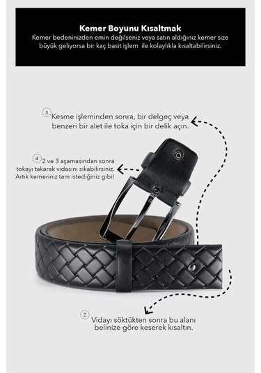 Kadın Kemer Beyaz Deri Kumaş Ve Kot