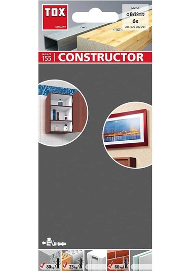 Tox 8X60 Mv/Sk B/60 S Çerçeve Dübeli + Vida Bl 6 Adet