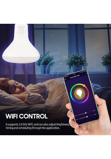 Qingmipy Akıllı Led Ampul: Wifi, Uygulama Ve Ses Kontrolü İle Renk Değiştirme, Parlaklık Ayarı, Zamanlama E27, 13w