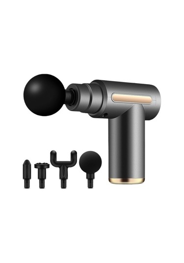 Elektrikli Mini Fasya Tabancası Akıllı Spor Fitness Profesyonel Titreşim Masajı 903ıtn Gri