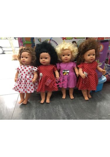 Mira Büyük Boy Türkçe Konuşan Et Bebek Elbiseli 60 Cm Videolu Beyaz-Saçlı Etbebek