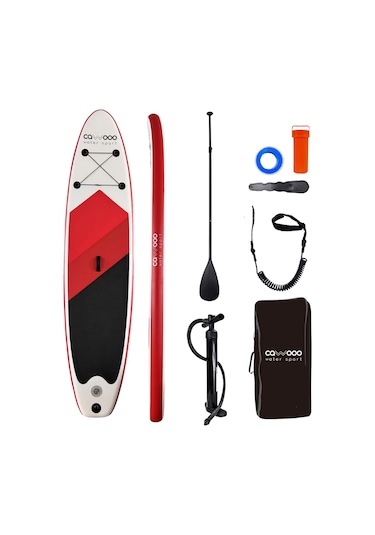Cawooo Sup Şişme Sörf Tahtası Stand Up Paddle Board 78 320 15 Cm Kırmızı