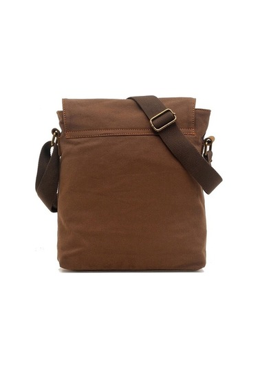 Wondernest Augur 9088 Vintage Vertikal Tasarım Kanvas Omuz Messenger Çanta Altın