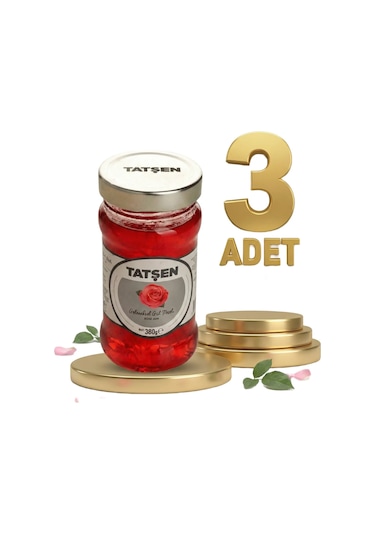 Tatşen Cam Reçel Gül 3x380 Gr