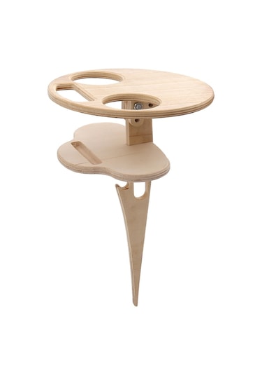 Açık Taşınabilir Katlanır Şarap Masası Açık Plaj Masası, Renk: Çift Katmanlı Ahşap Renk, Size:double Layer Wood Color Diğer Çok Renkli