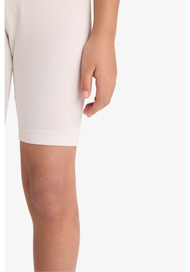 DeFacto Kız Çocuk Kısa Boy Tayt B5591A825SMER105 Ekru