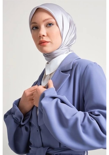 Armine Bileği Lastikli Pardösü 24y8703 Gri Mavi Mavi