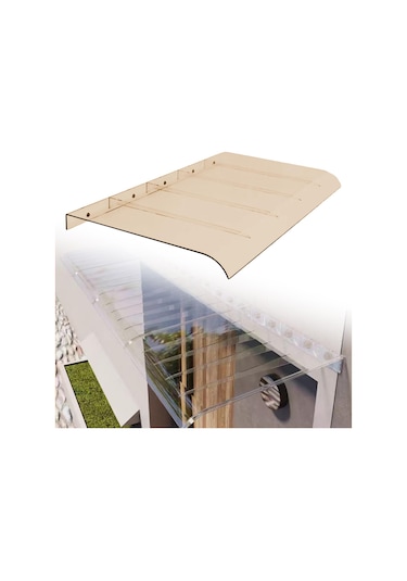 Suntek Pencere Tente Kapı Gölgelik Balkon Dış Mekan Garaj Kahverengi