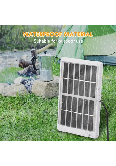 Mufunye 6v 1.2w Polikristal Güneş Paneli - 3m Kablolu Micro Usb Güneş Şarj Cihazı, Plastik Çerçeve İle Lamine Tasarım