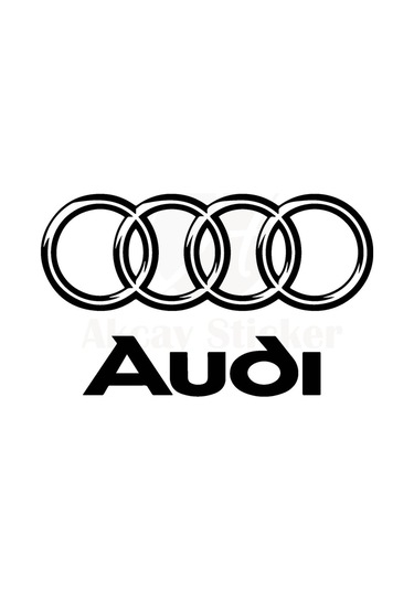 Audi İçin Uyumlu Aksesuar Oto Amblem Sticker Siyah 20 14 Cm