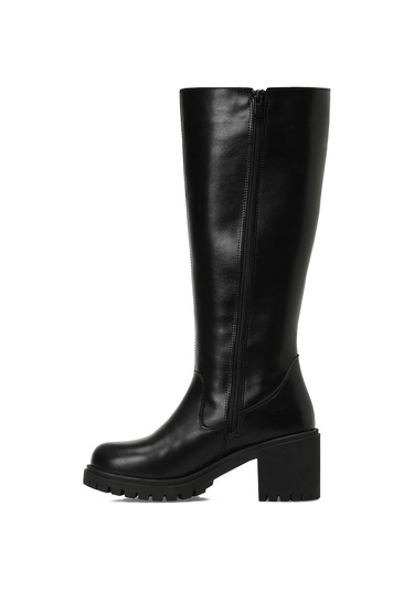 Butigo 25k-6009 5pr Siyah Kadın Topuklu Çizme 000000000102054645 Siyah