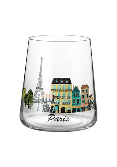 Madame Coco Paris City 2'li Su Bardağı Seti - Şeffaf 8684427278468 Çok Renkli